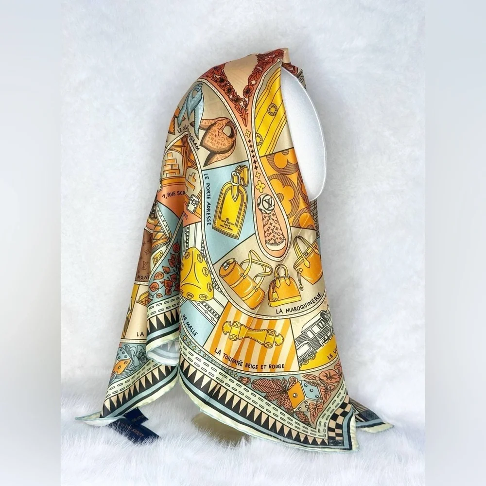 LOUIS VUlTTON luxury vibes 35x35 custom made design scarf ‼️LAST INE LEFT